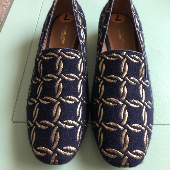 Michael Kors Navy Blue Loafer - Picture 2 of 5